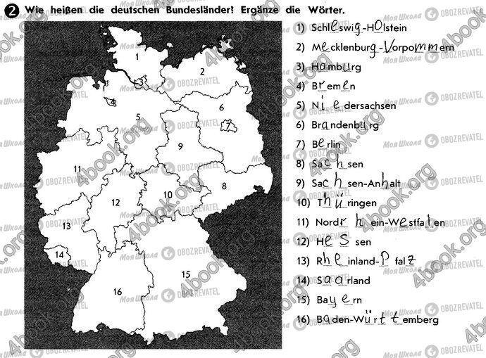 ГДЗ Німецька мова 10 клас сторінка Стр85 Впр2